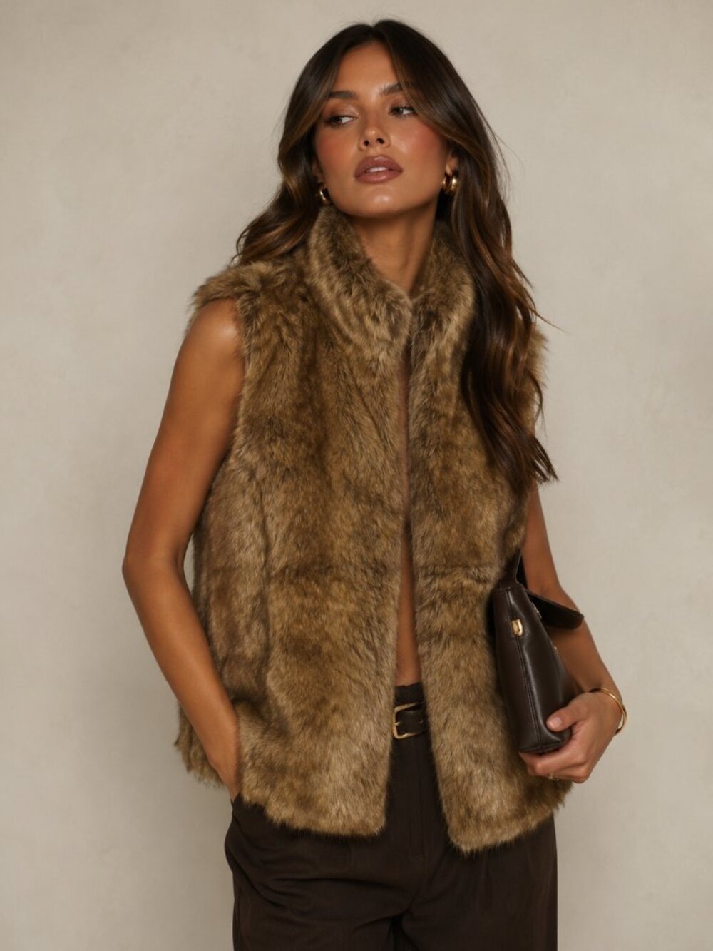 Banana Republic Faux Fur Vest